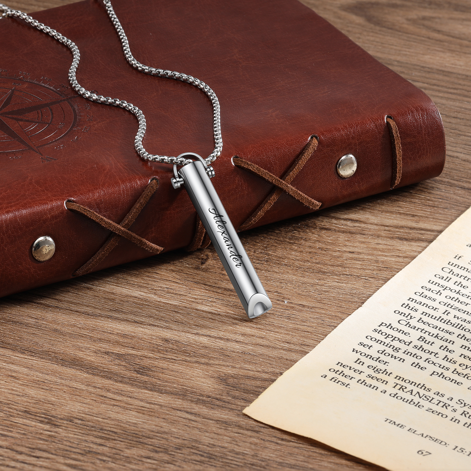 À Mon Fils-Collier Sifflet avec graver prenoms Personnalisé Collier Homme | Jessemade