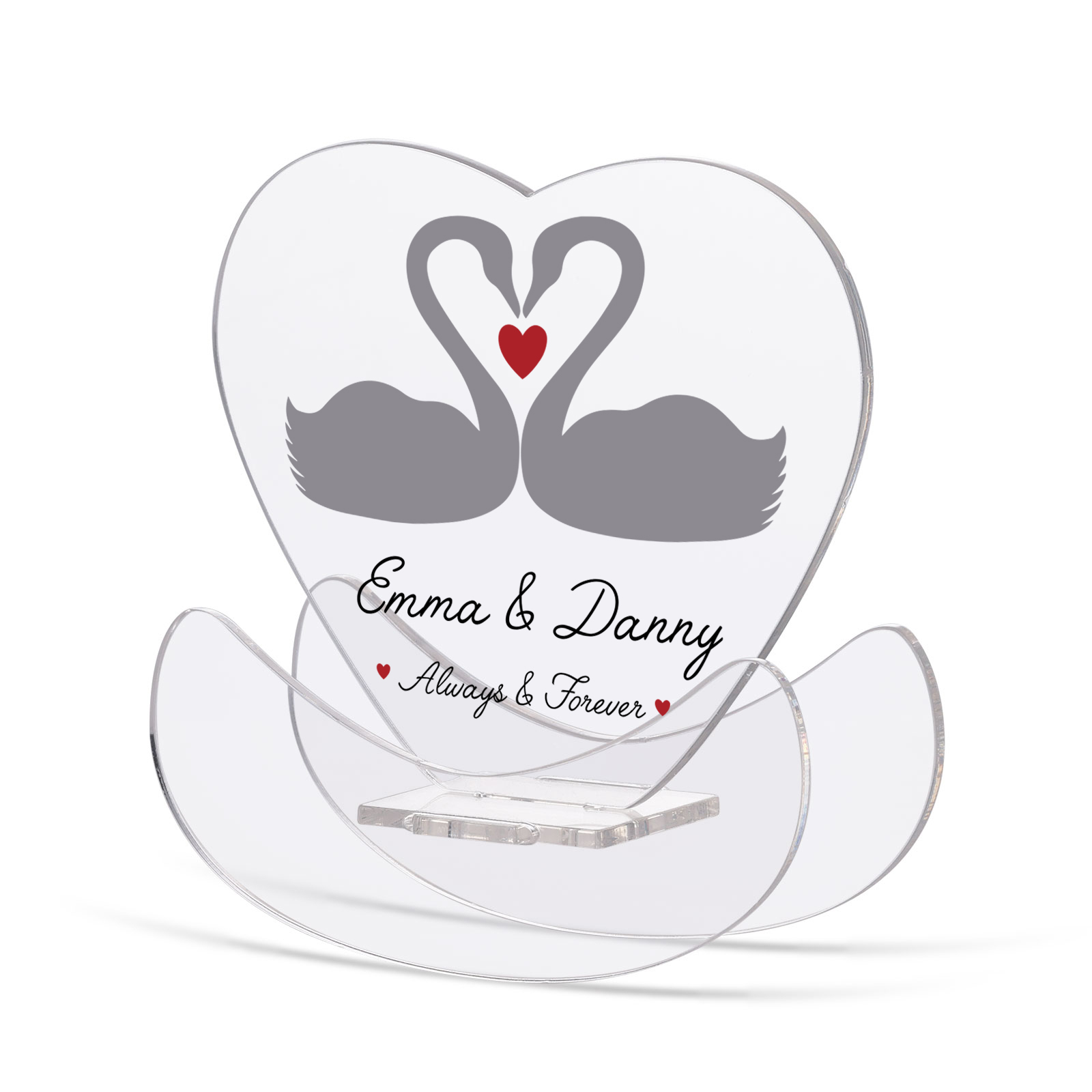 Ornements Panneau Acrylique 2 Prénoms Personnalisés avec Texte pour Couple