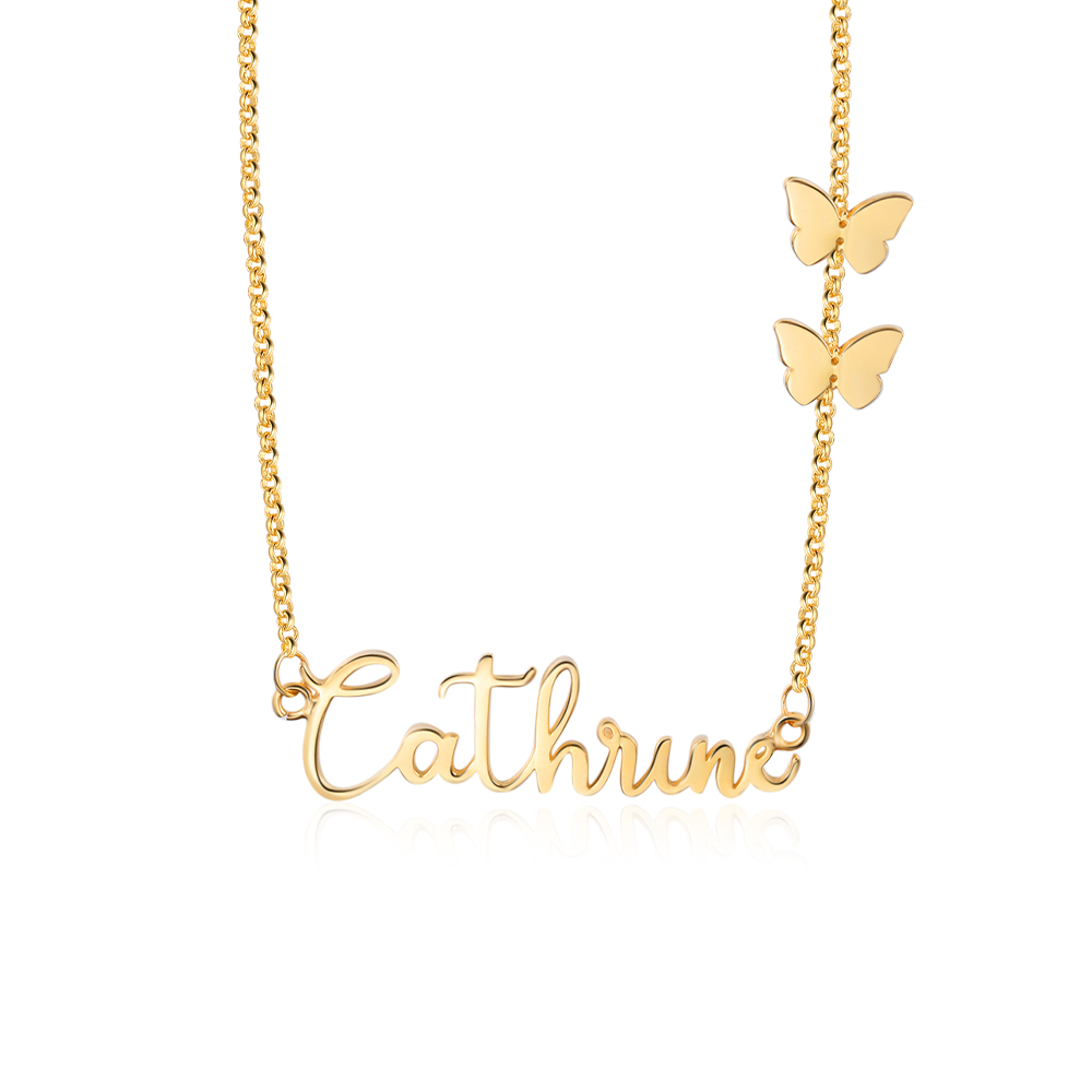 Papillon prénom Collier personnalisé - Unique Gift, High-Quality, Multiple Colors | Jessemade