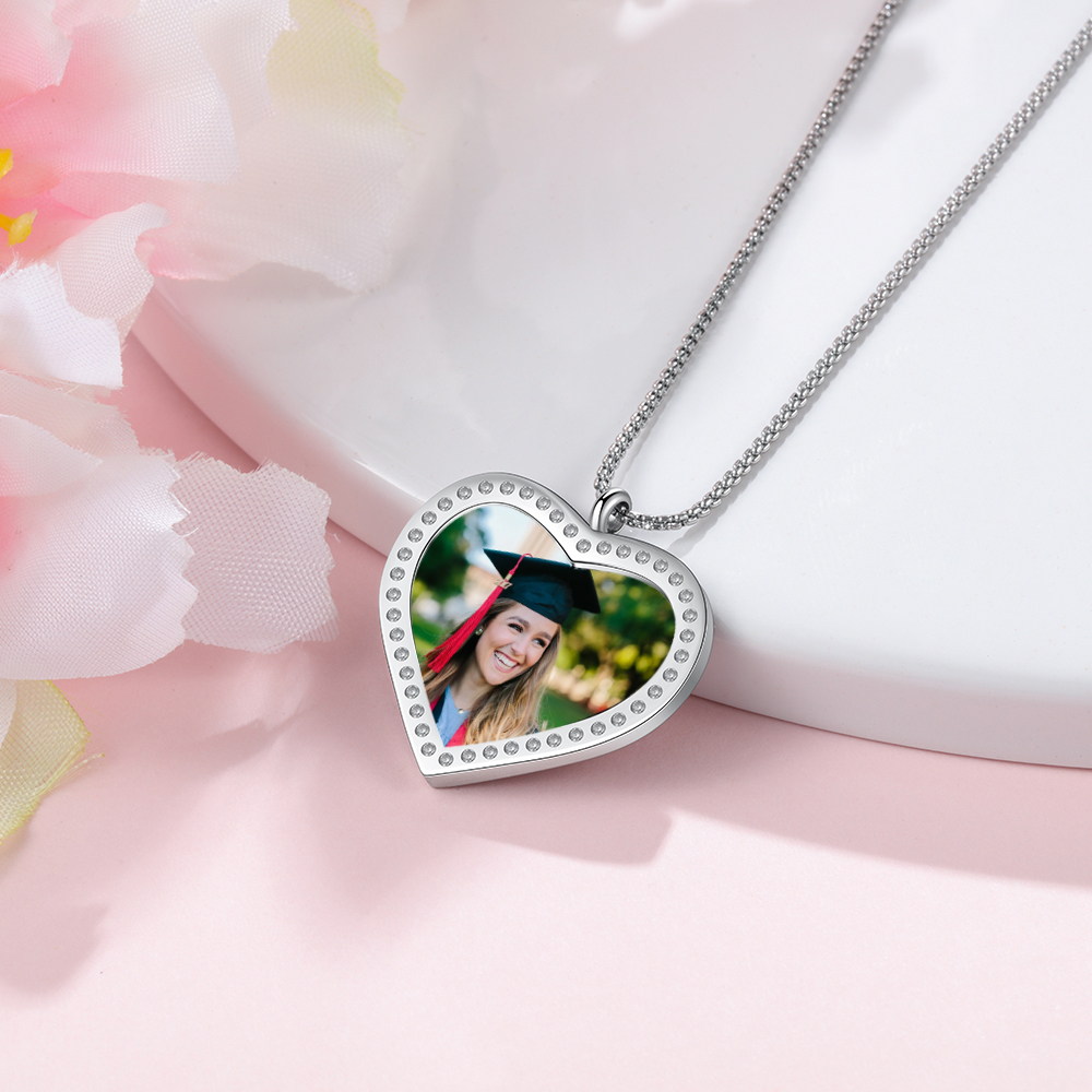 Collier Diplômé Prénom et Photo Personnalisés Cadeau de Graduation