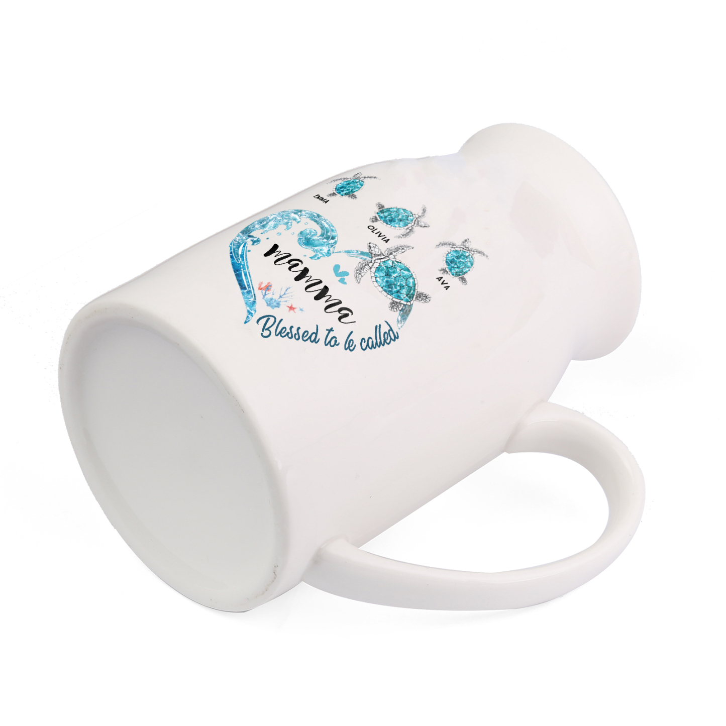 Vase à Fleurs Tortue de Mer 3 Prénoms Personnalisés avec 1 Texte Décoration de la Maison