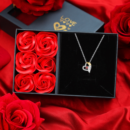 Collier en forme de cœur Personnalisé 1 Prénom et Pierre de Naissance Collier Personnalisé Femme | Jessemade