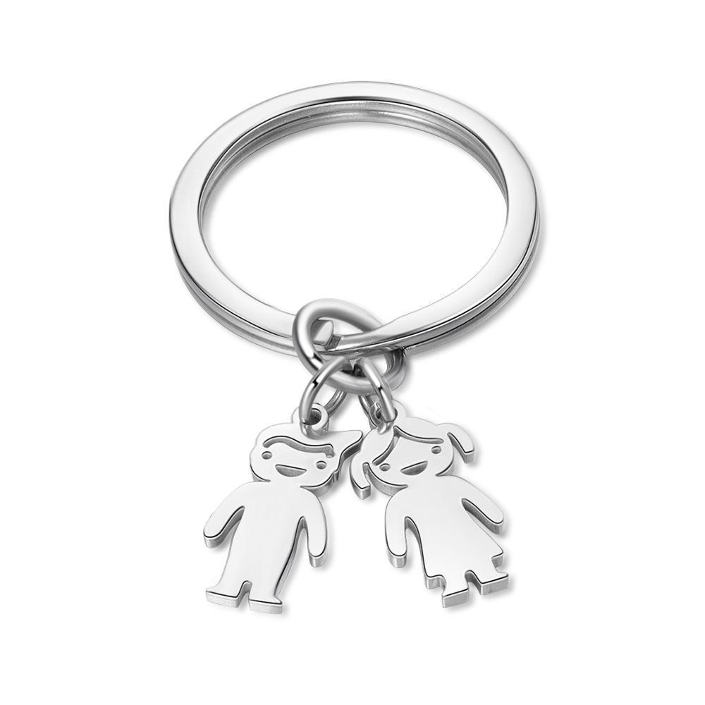 Porte-Clés Personnalisé Avec 2 Breloques Enfants