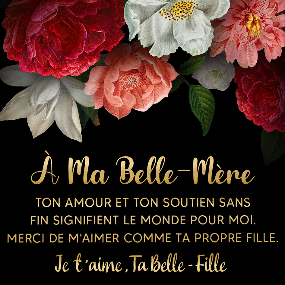 À ma Belle-Mère-Carte avec coffre cadeau