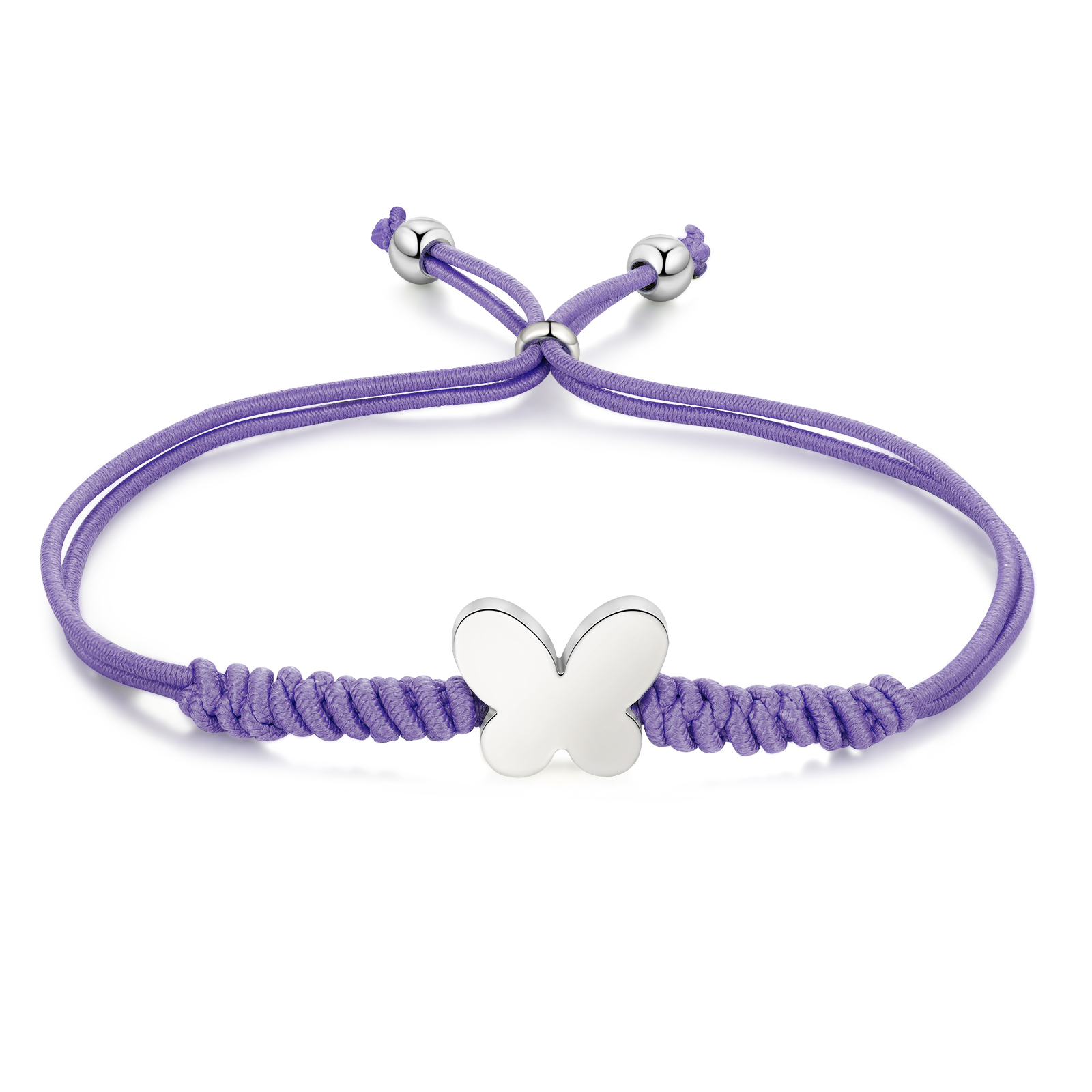 Bracelet Papillon Prénom Personnalisé Corde élastiques - Cadeau Rentrée Scolaire