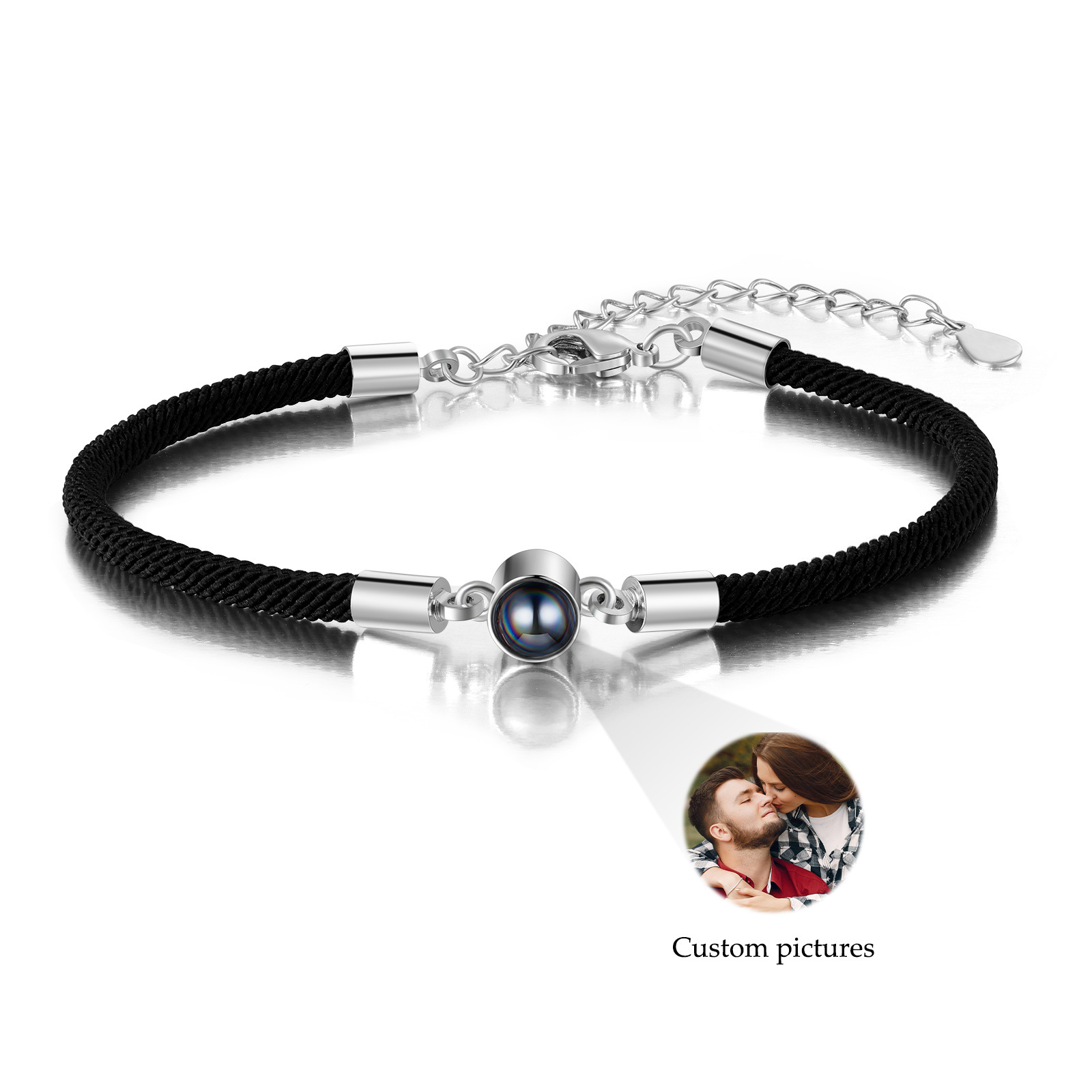 Bracelet de Projection Photo Personnalisée Bracelet Couples