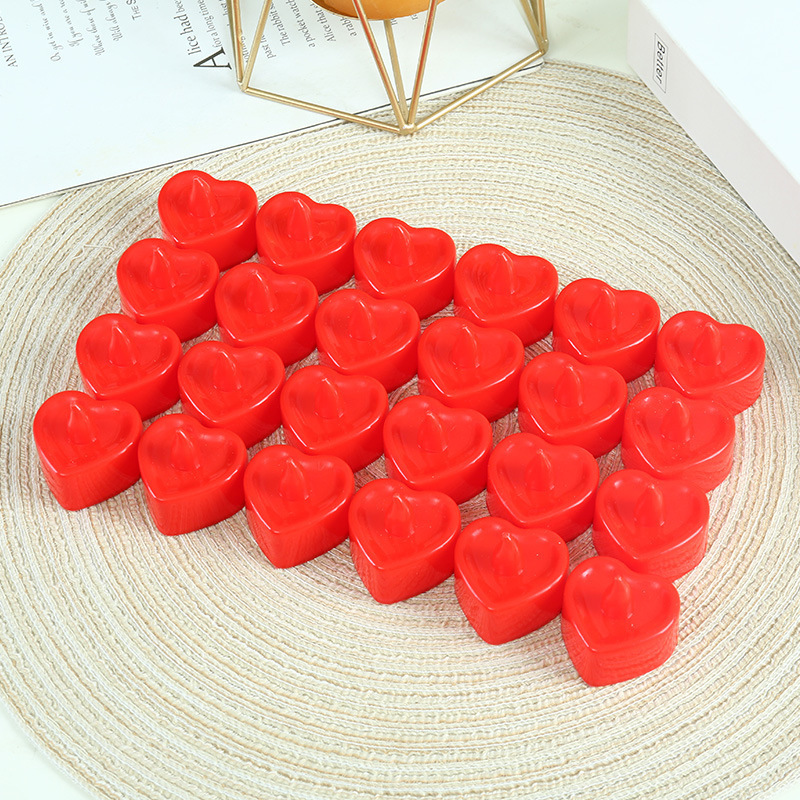Bougie LED Cœur 1 pièce Cadeau Saint-Valentin Romantique