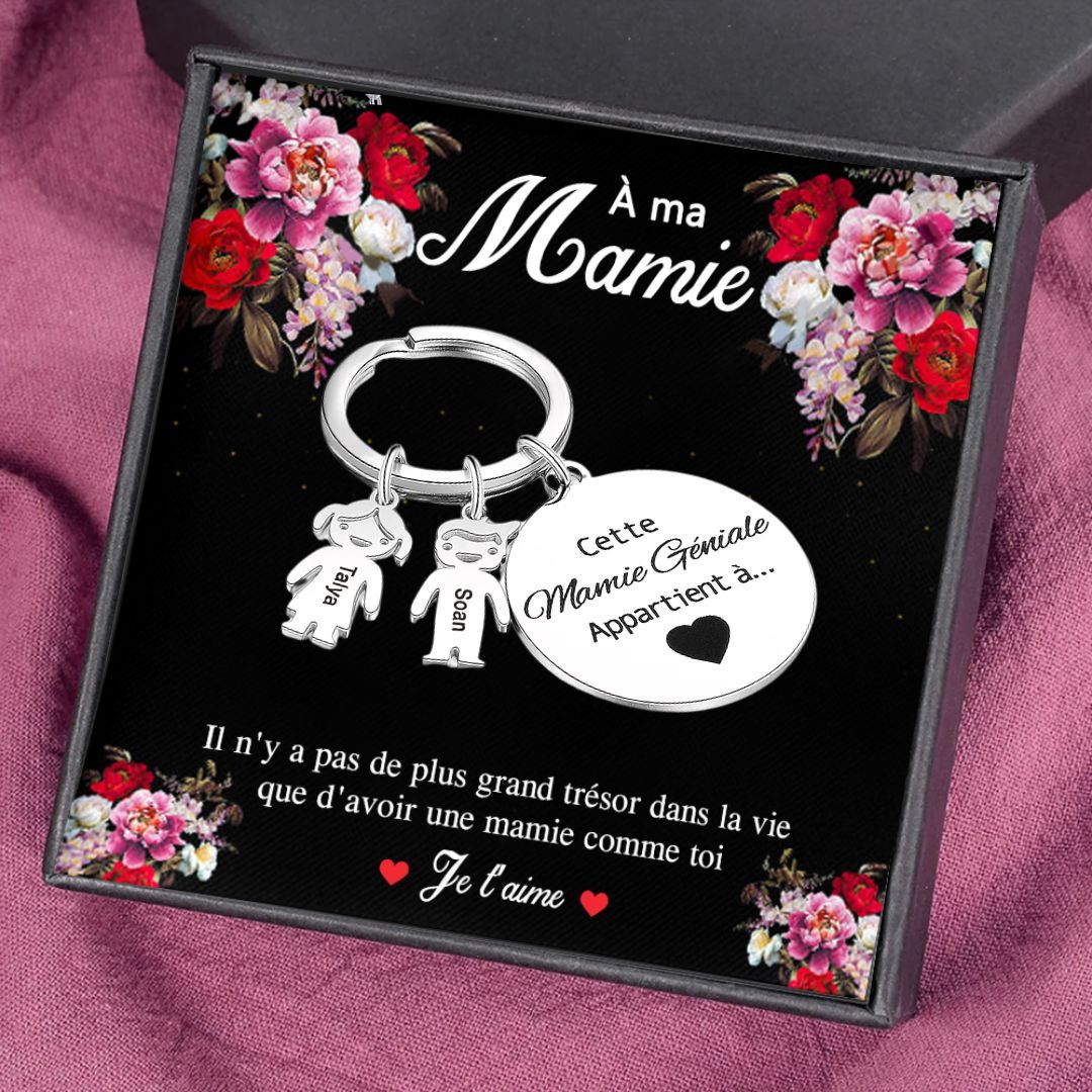 1-5 Noms Porte-Clés Personnalisés Avec Breloques Enfants et Texte