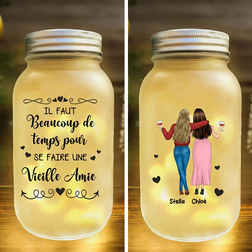 Bouteille Lumineuse Solaire Personnalisée Cadeau d'Amitié