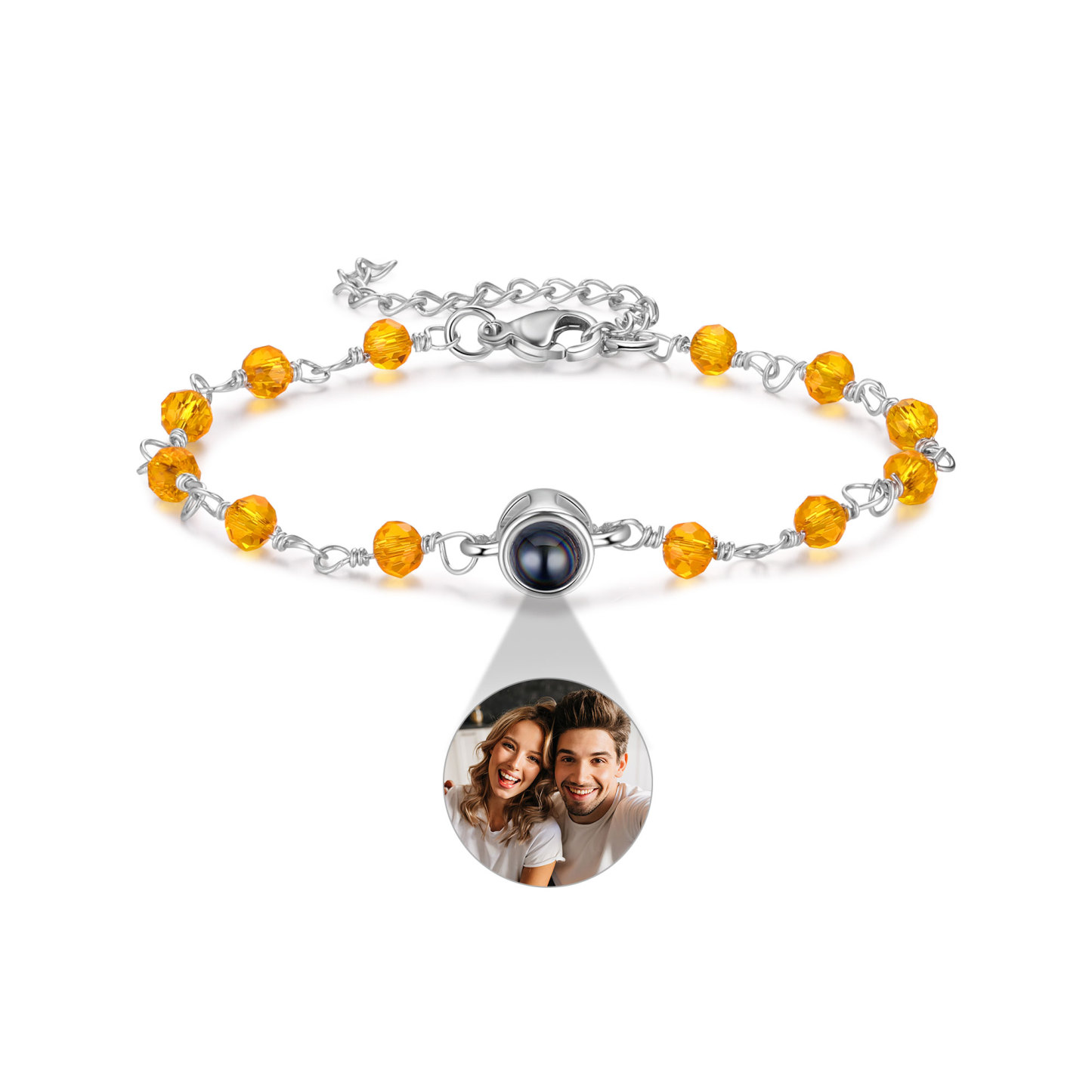 Bracelet Perlé Personnalisé avec Photo Bracelet Photo Projection｜Jessemade