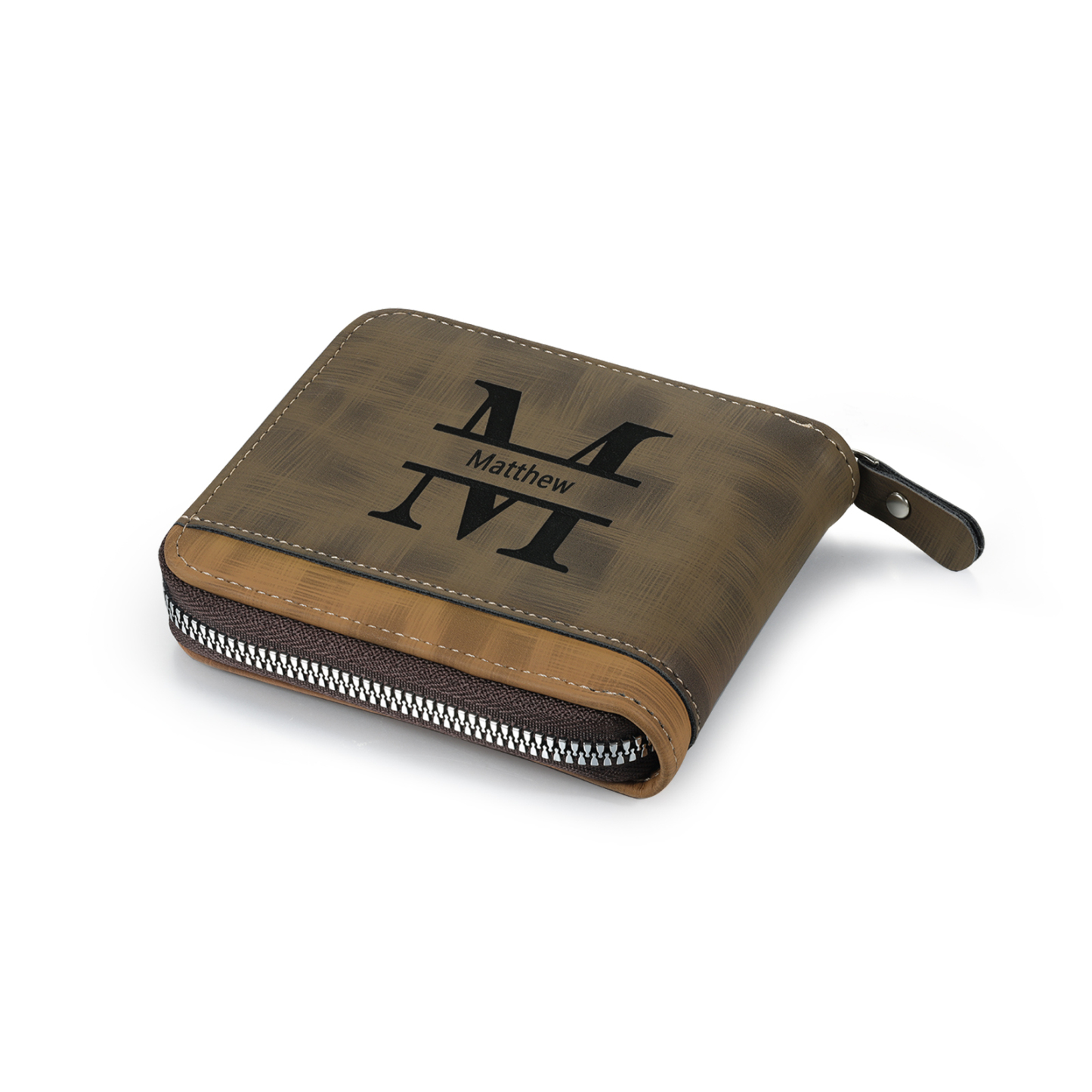 Portefeuille Classique 1 Prénom et Lettre Personnalisés avec Photo Porte-Monnaie Carte cadeau anniversaire homme | Jessemade