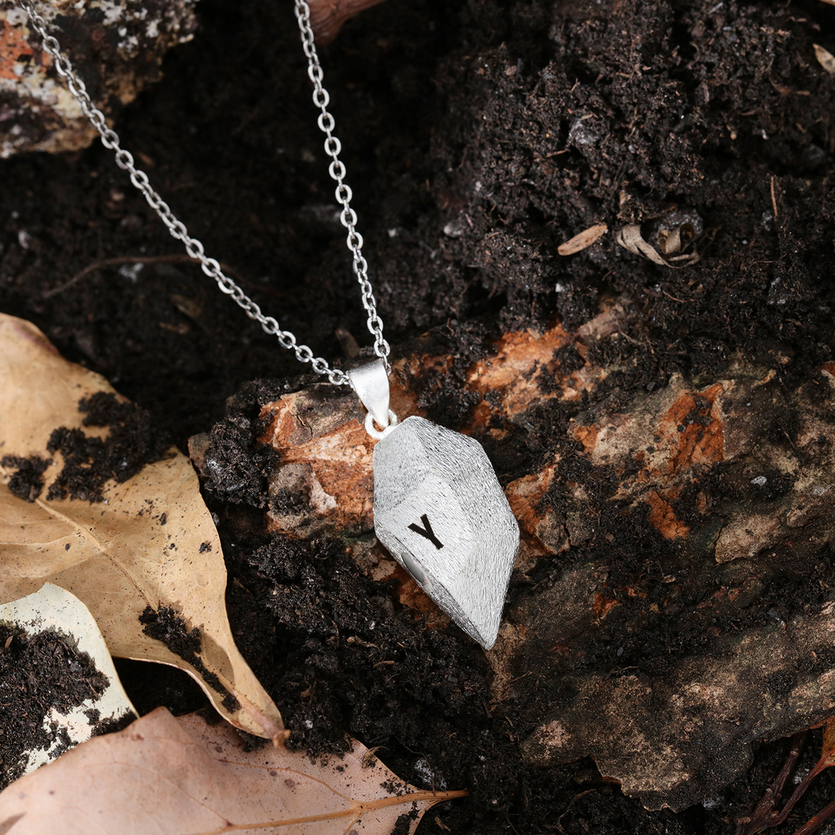 Collier breloque Coeur 2 lettre personnalisée Avec aimant pour Couple