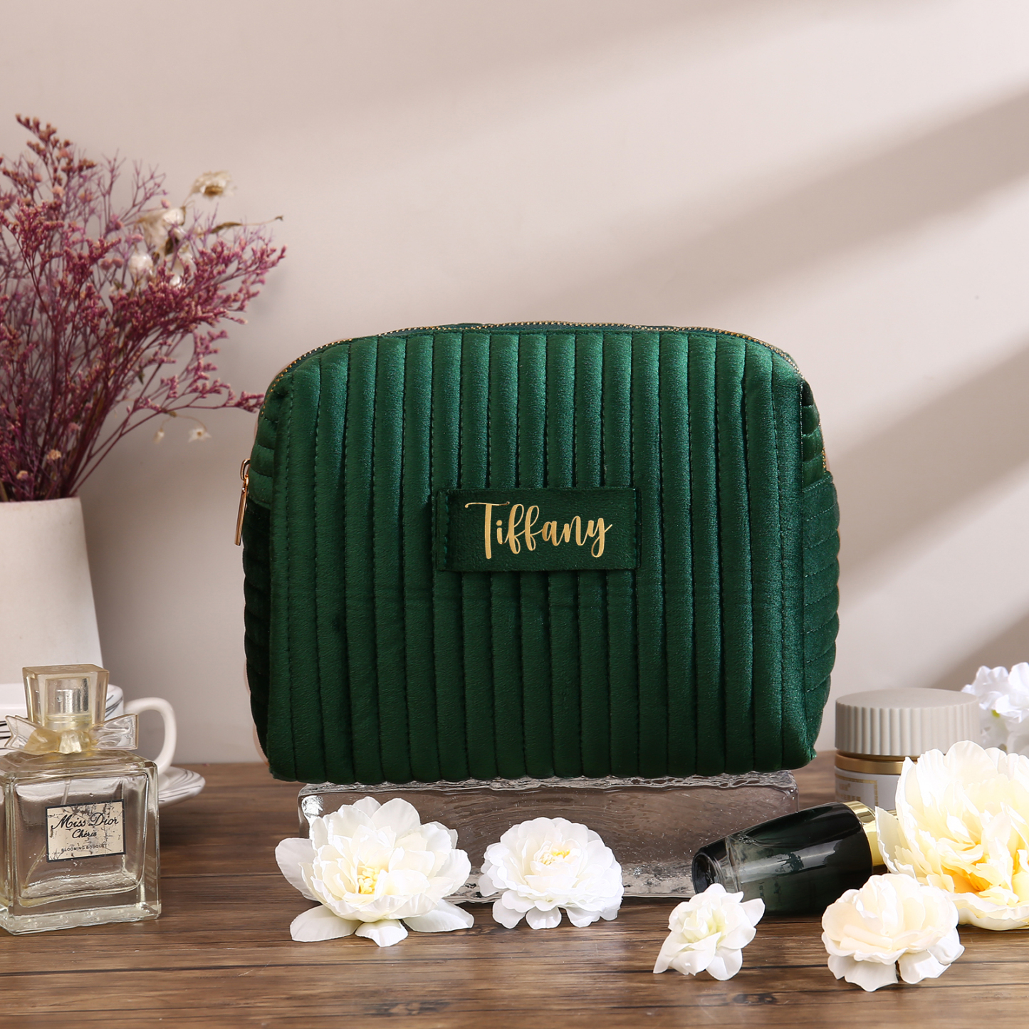 Trousse De Maquillage 1 Prénom Personnalisé Sac De Maquillage À Capacité Élevée Pour Femmes