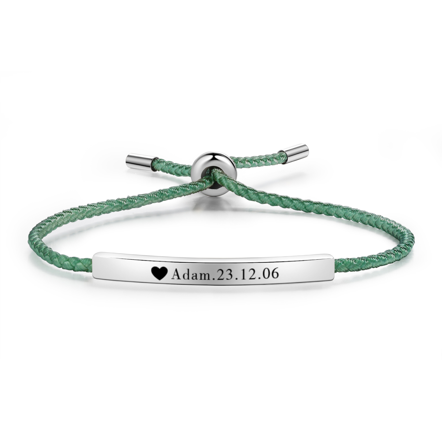 Bracelet 1 Prénom et Date Personnalisés pour Couple