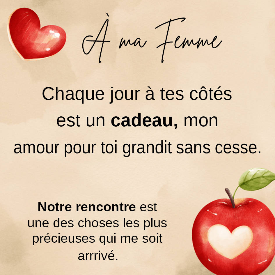 À ma Femme - Carte avec coffre cadeau