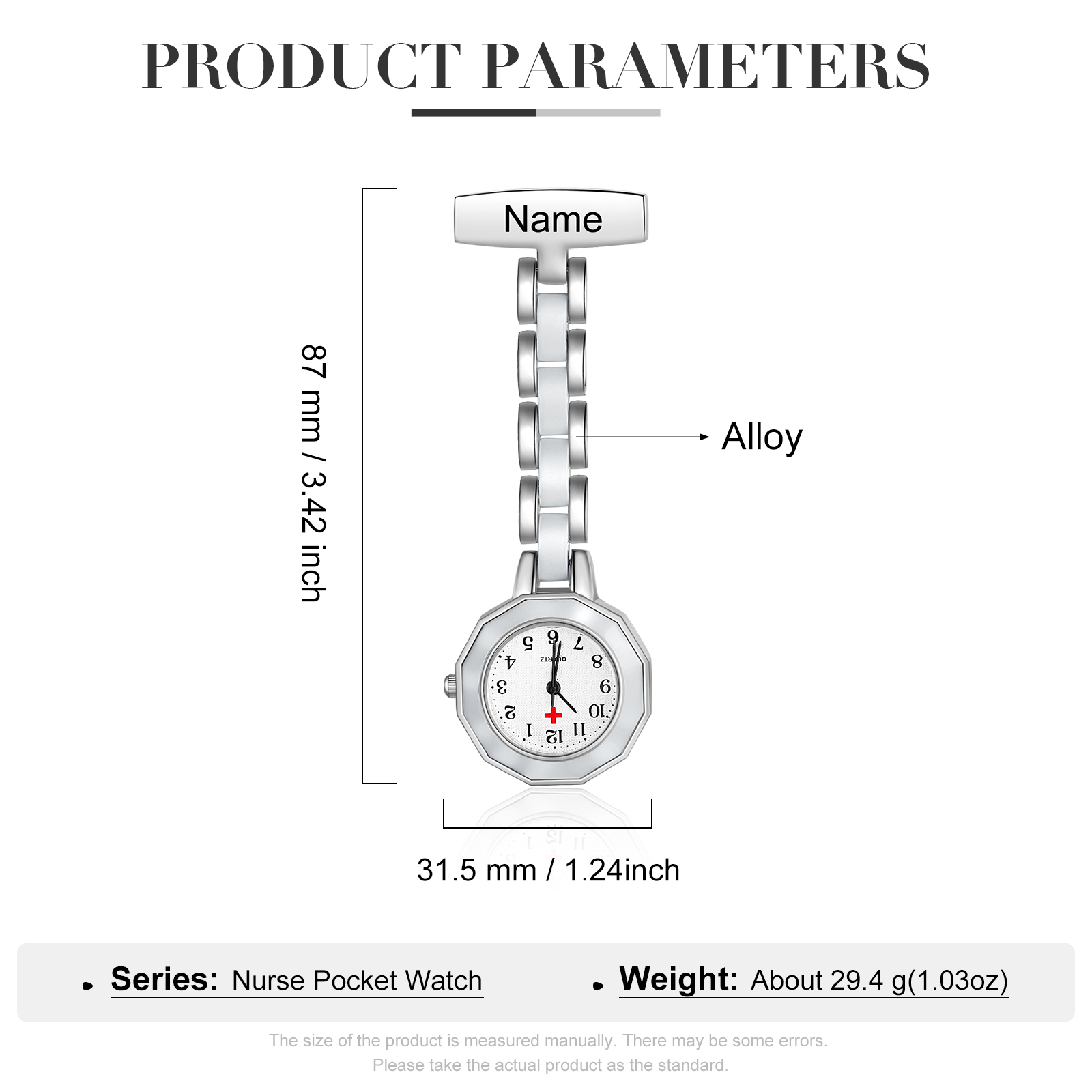 Montre de poche Infirmière Prénom Personnalisé