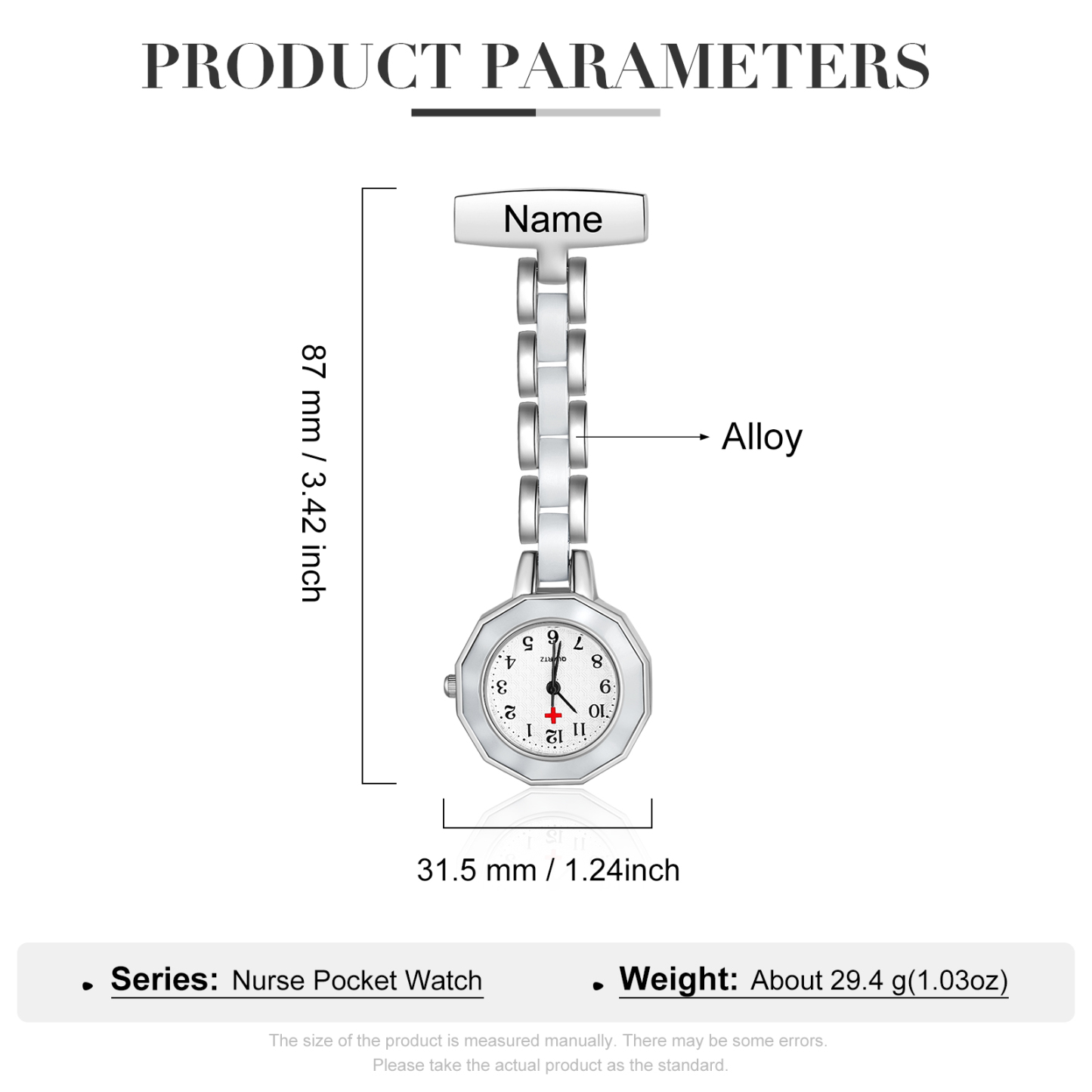 Montre de poche Infirmière Prénom Personnalisé