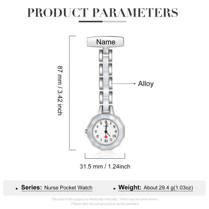 Montre de poche Infirmière Prénom Personnalisé