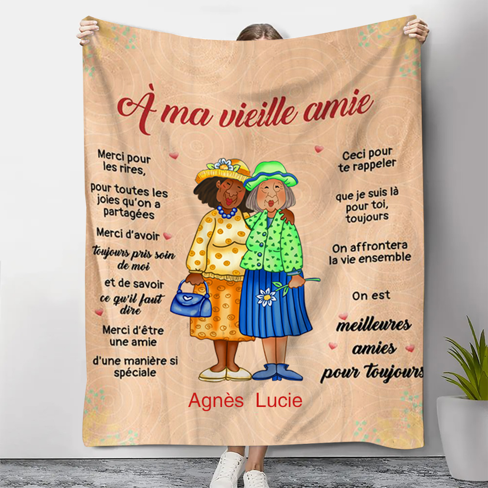 Plaid Personnalisé en Flanelle – Cadeau Émotionnel et Pratique | Jessemade