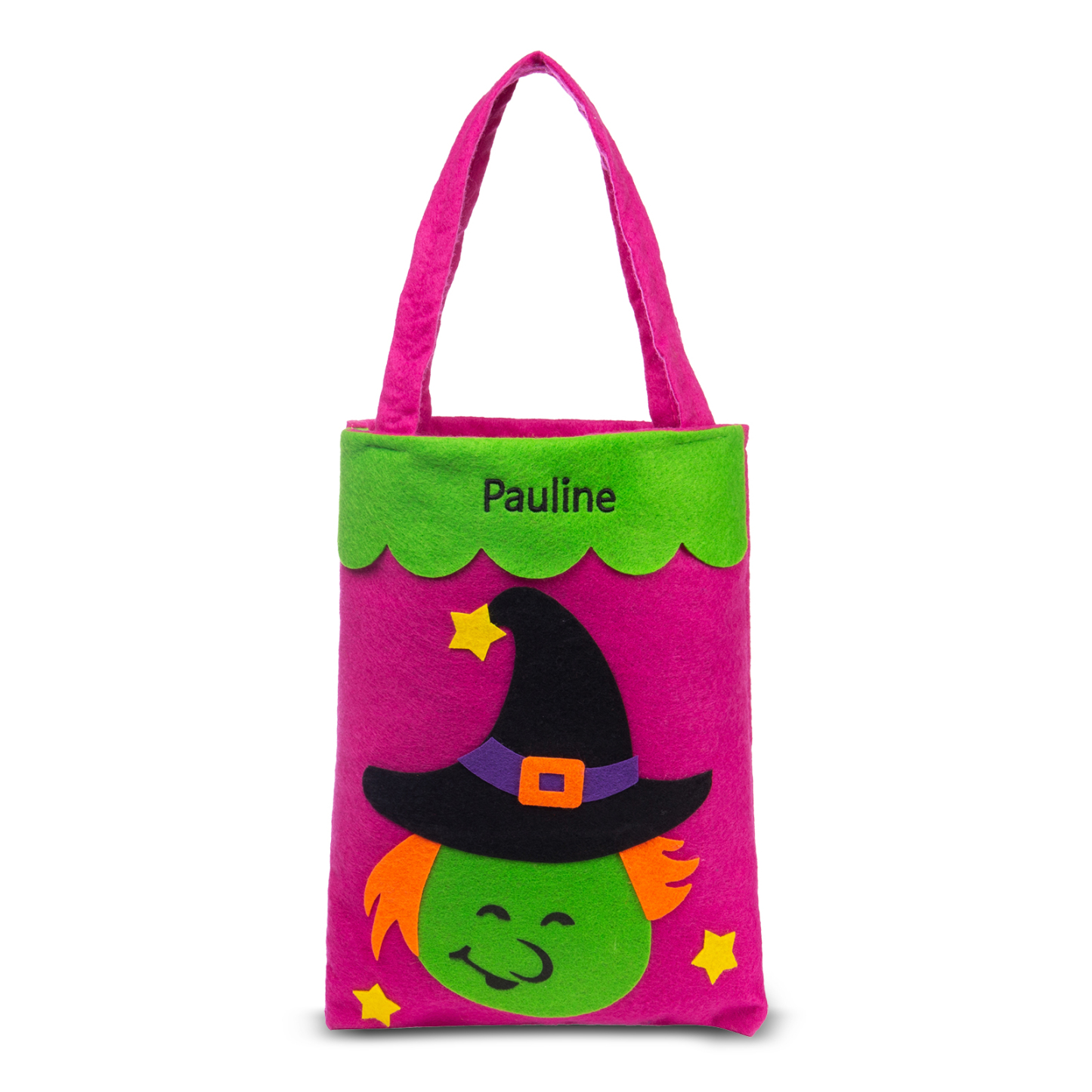 Sac de Bonbons Sorcière🧙‍♀ d'Halloween 1 Prénom Personnalisé