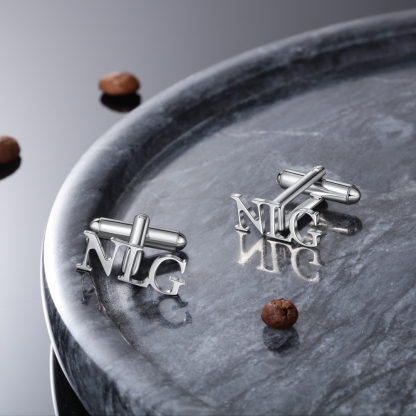 Boutons de Manchette 3 lettre Personnalisé