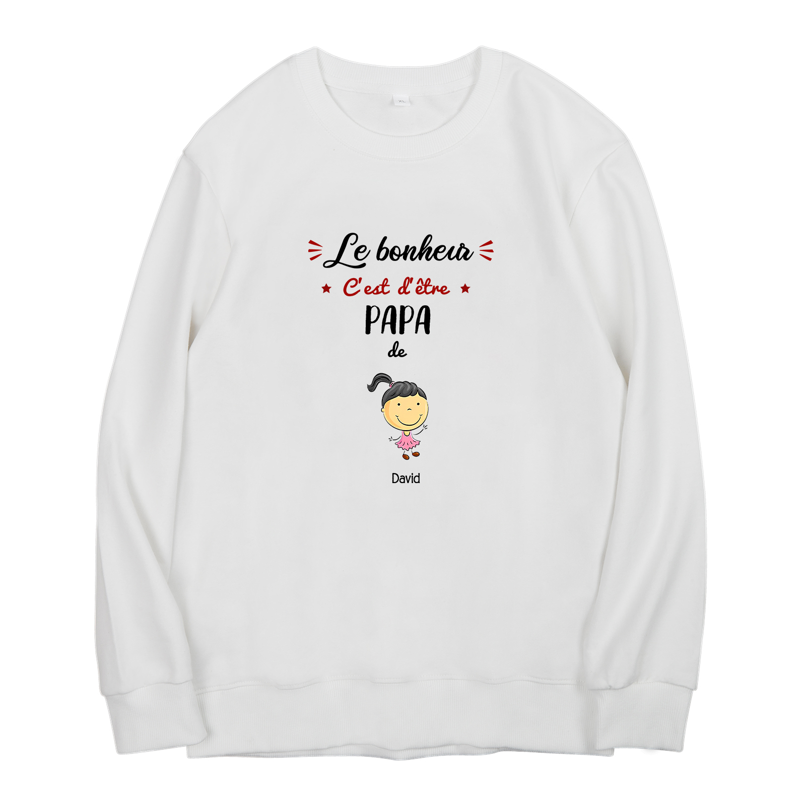 Sweat-Shirt 1 Enfant 1 Prénom Personnalisé avec Texte