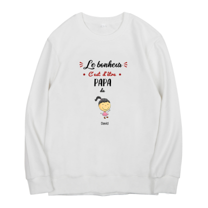 Sweat-Shirt 1 Enfant 1 Prénom Personnalisé avec Texte