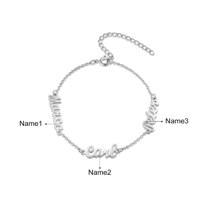 Bracelet Réglable 3 Prénom Bracelet Prénom｜Jessemade
