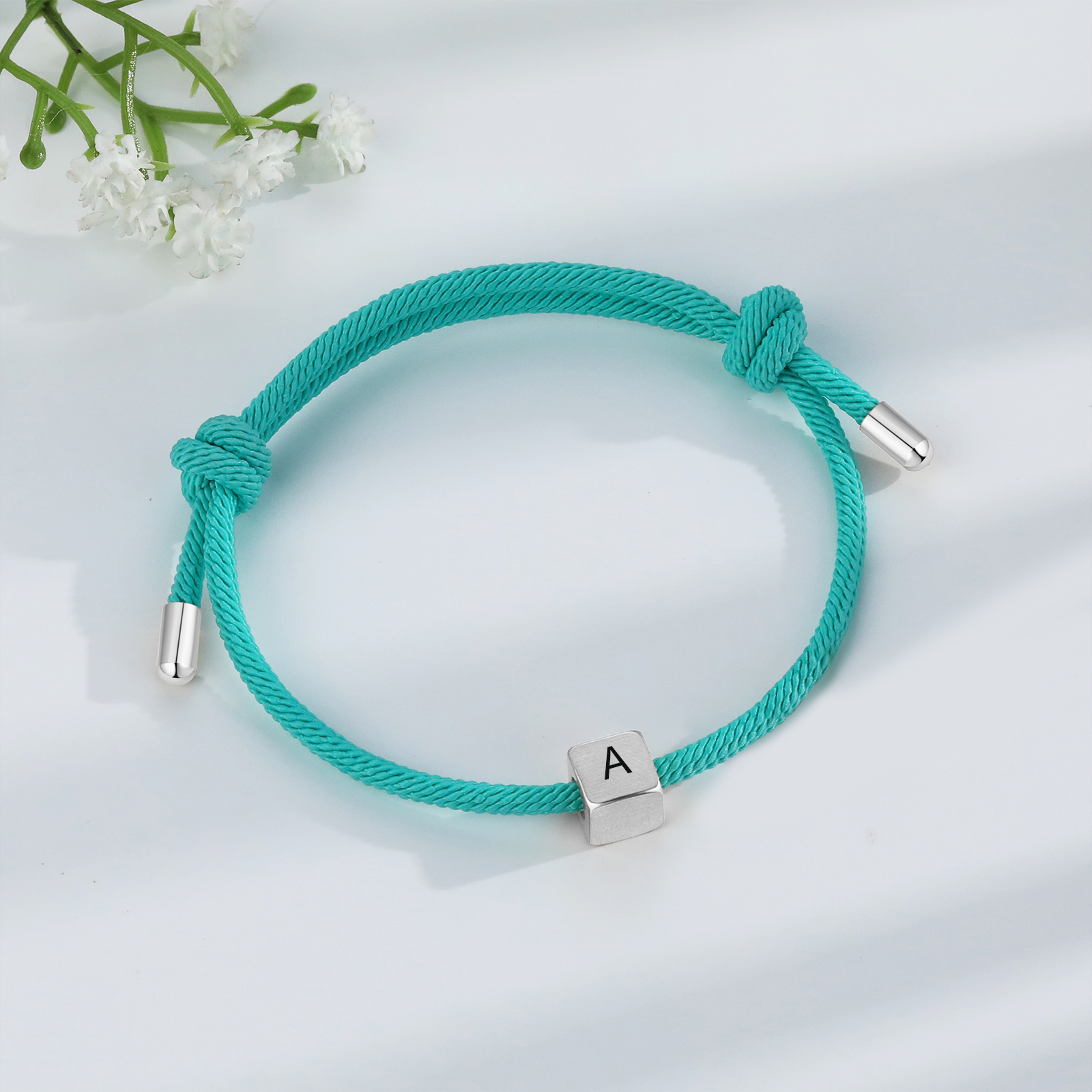 Bracelet Initiale 1 Lettre Personnalisée pour Couple｜Jessemade