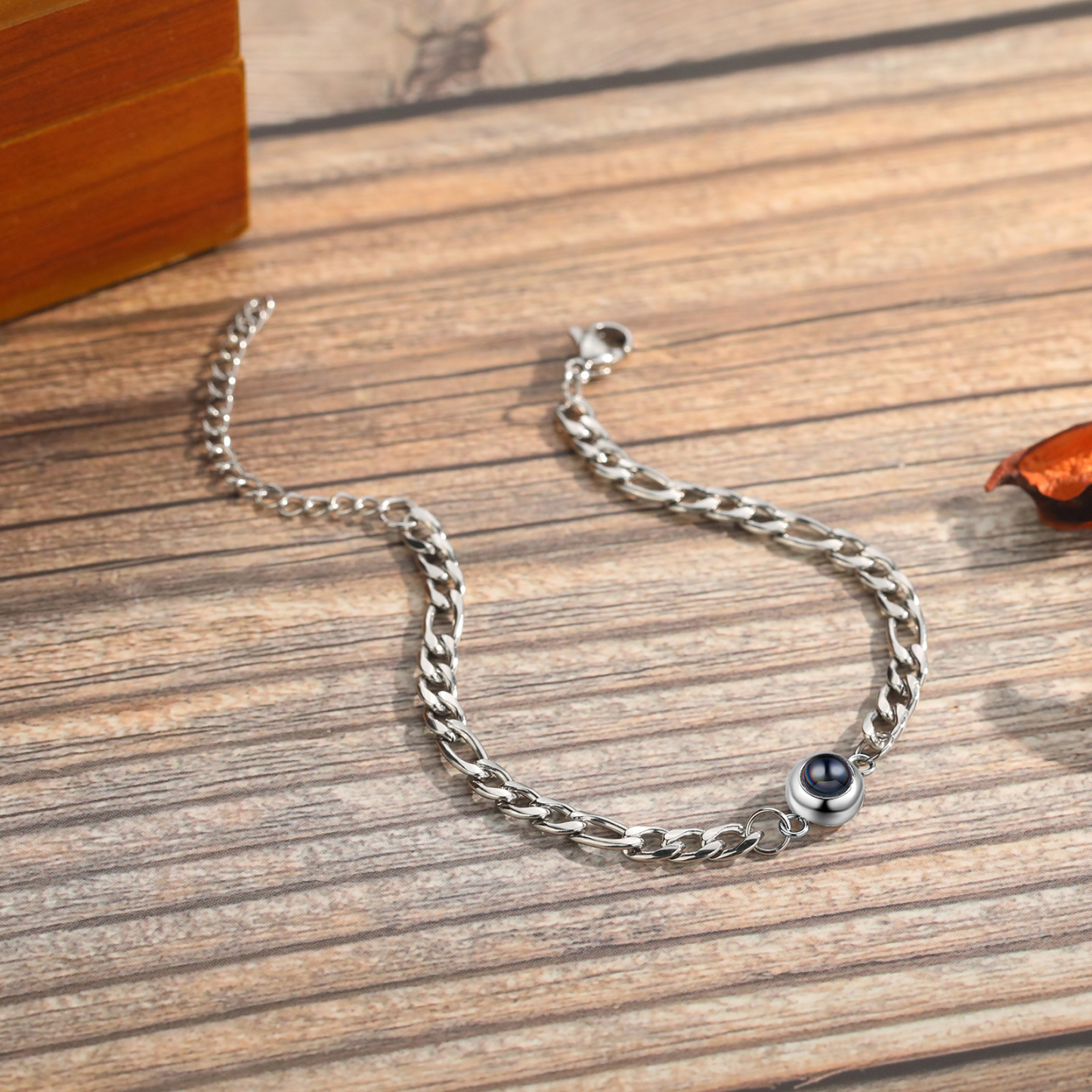 Bracelet Chaîne 1 Photo Personnalisée Bracelet Photo Projection｜Jessemade