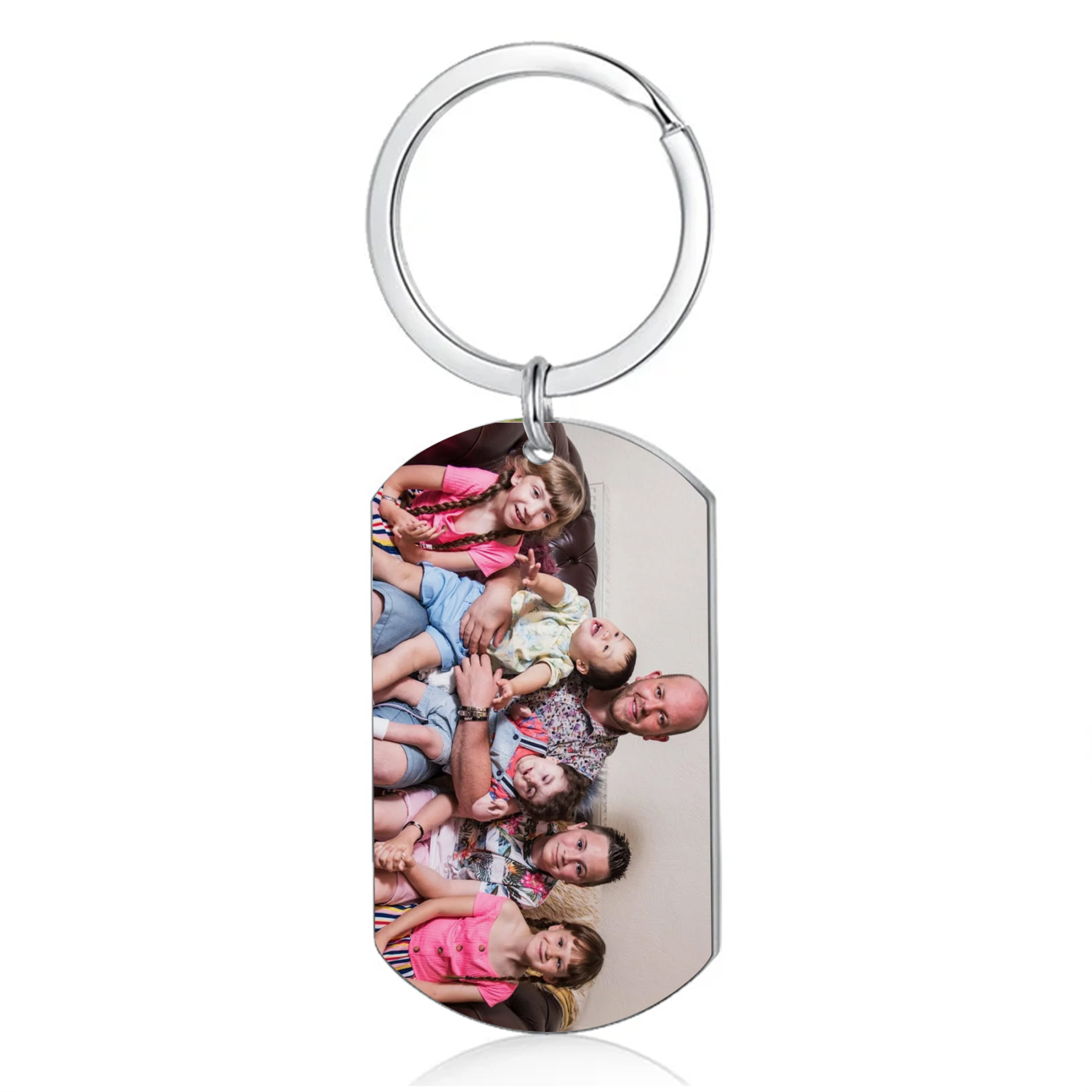 À Papa/Papi - Porte-Clés Pieds Bébé 6 Prénoms Personnalisés avec Photo pour Famille