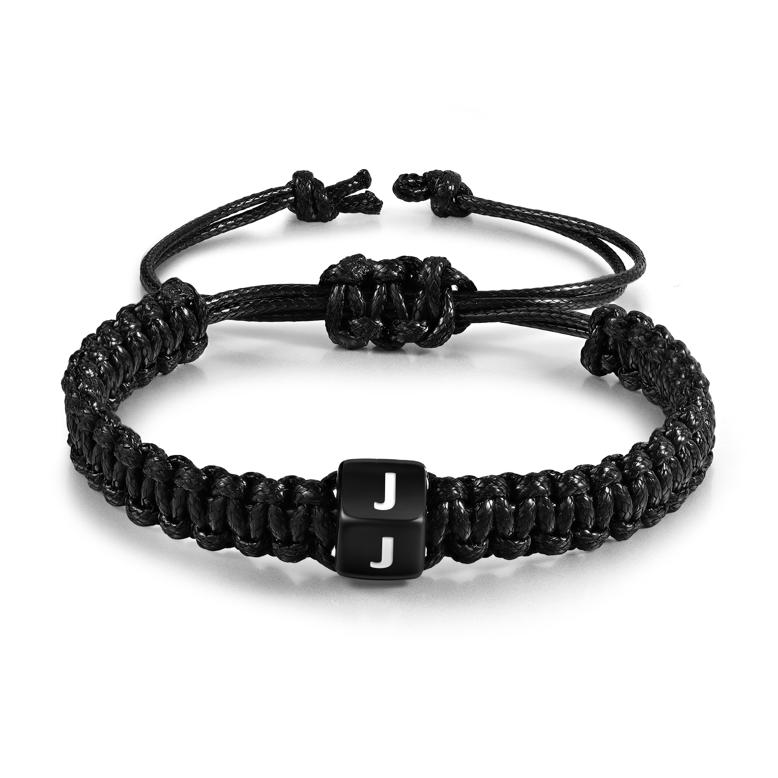 Bracelet en Cuir Dés 26 Lettres Personnalisées Bracelet Initiale｜Jessemade