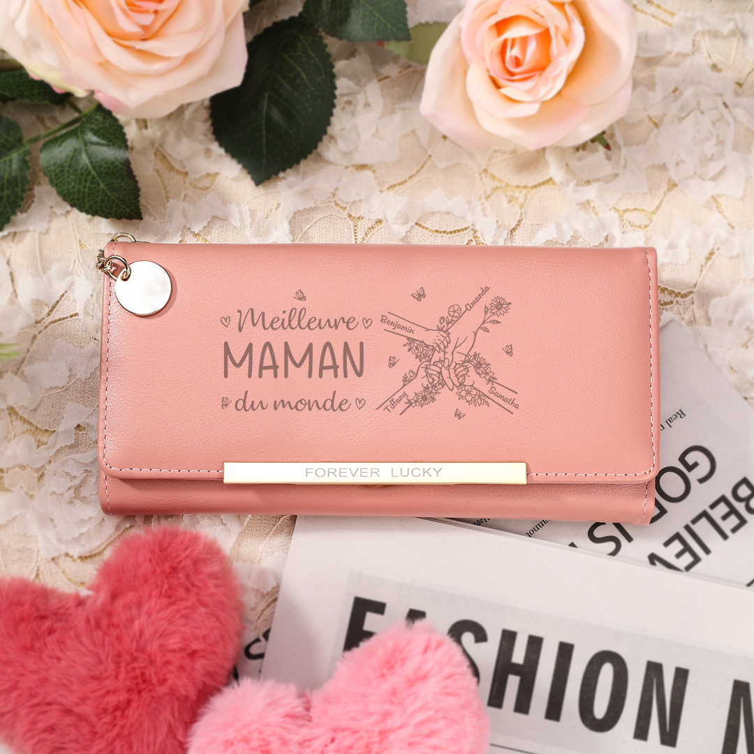 Portefeuille personnalisé Meilleure Maman du Monde – Cadeau pour Mère | Jessemade