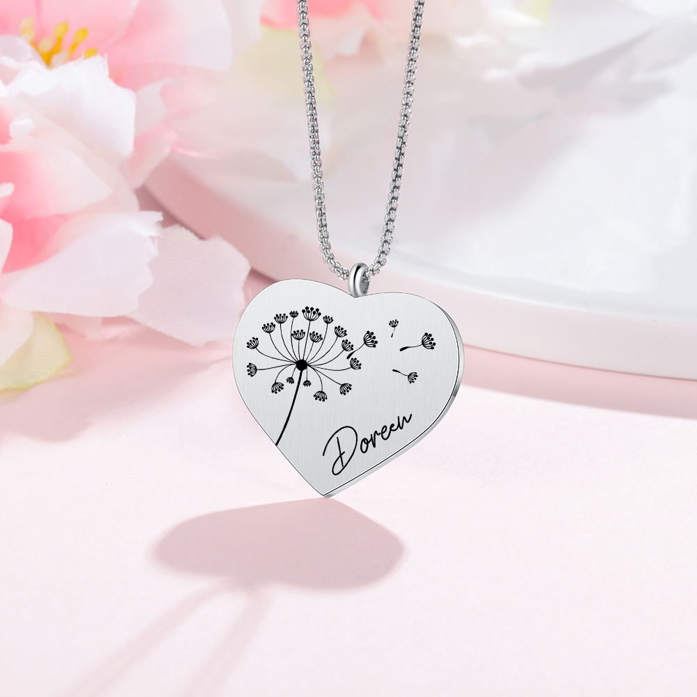 Collier Diplômé Pissenlit Prénom et Photo Personnalisés Cadeau de Graduation