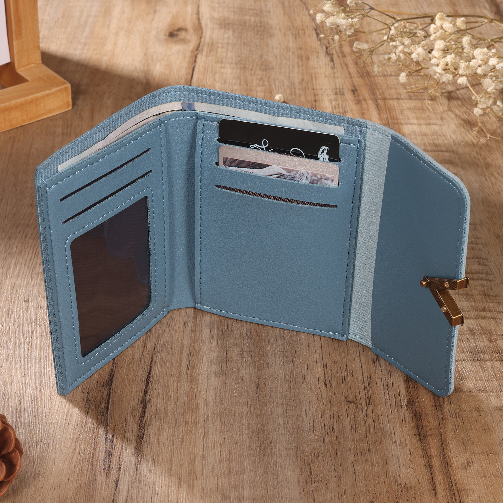 Portefeuille Photo et Texte Personnalisés Porte-Monnaie Carte