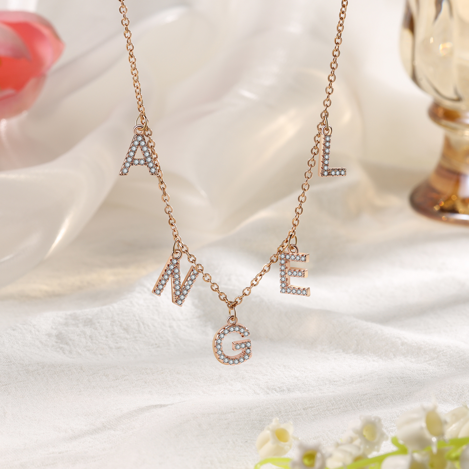 Collier Chaîne à Maillons Prénom Personnalisé 1-7 Lettres