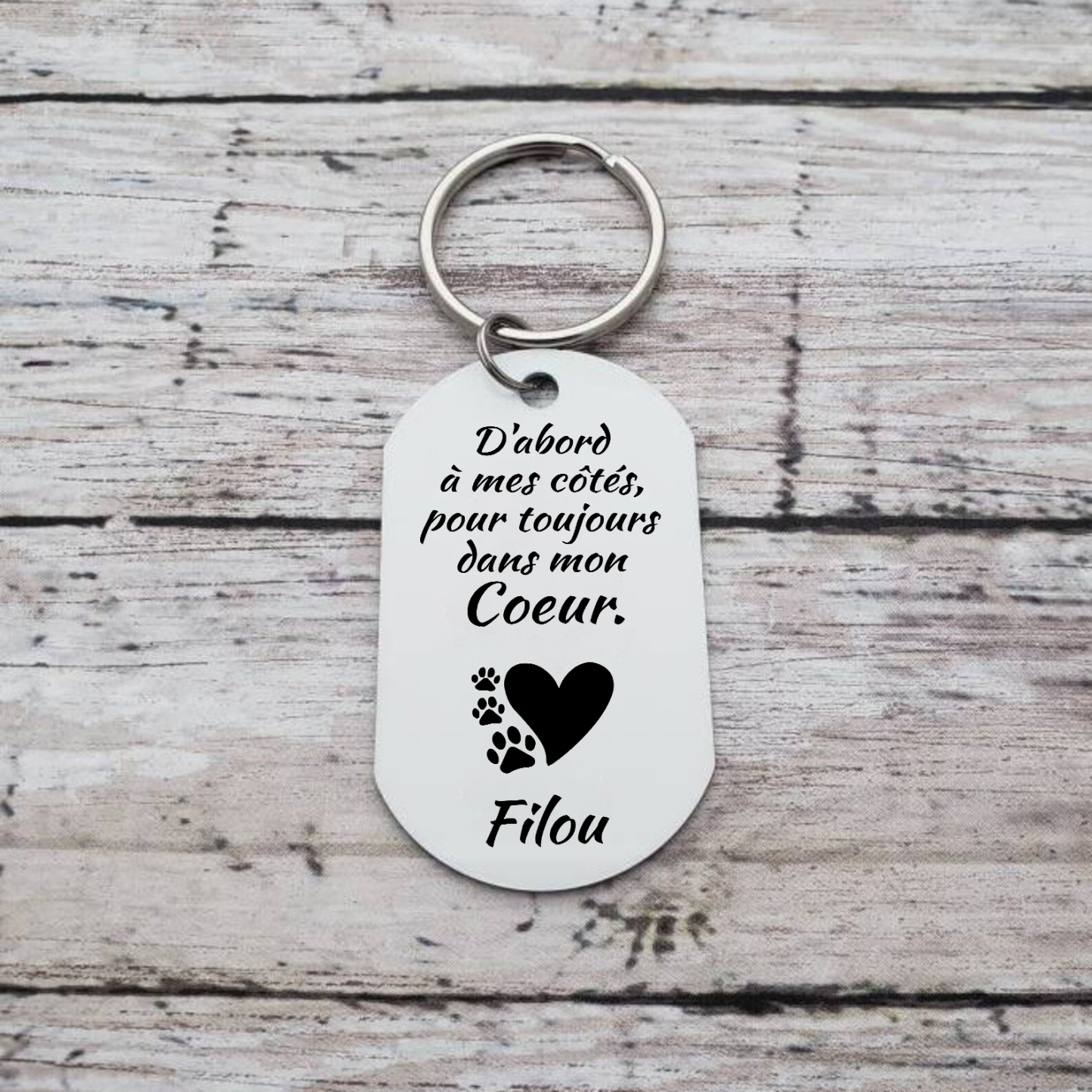 Porte-Clés 1 Prénom et Photo Personnalisés