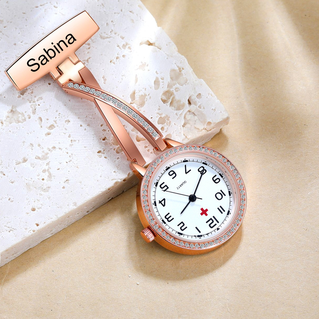 Montre de poche Infirmière Prénom Personnalisé