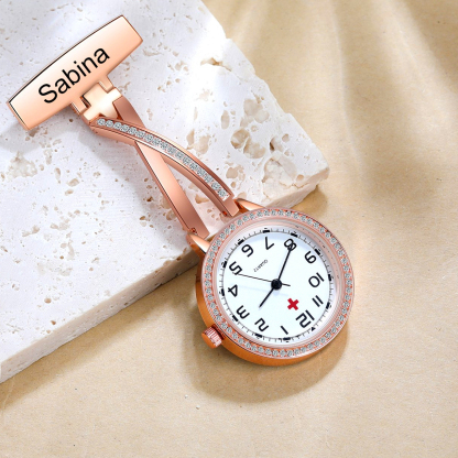 Montre de poche Infirmière Prénom Personnalisé