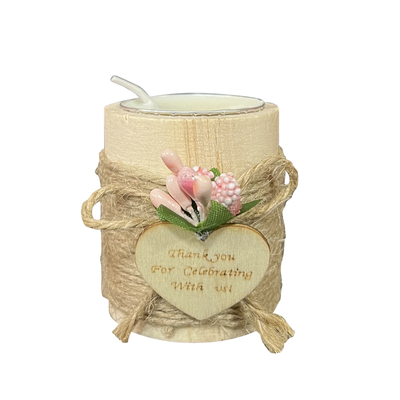 Bougeoir en Bois avec bougie