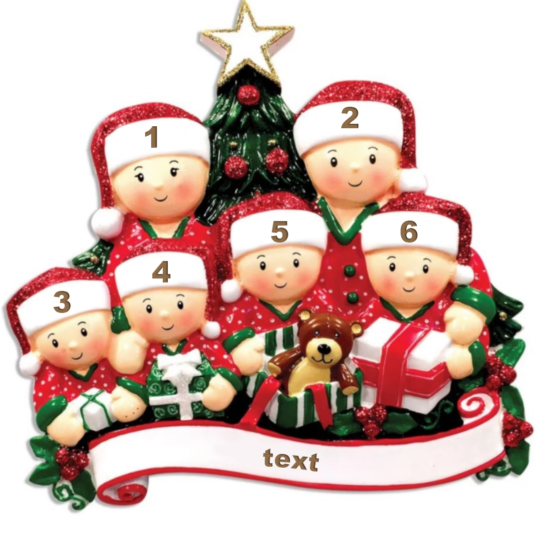 Décoration Sapin Noël Poupée 6 Prénoms Personnalisés et texte