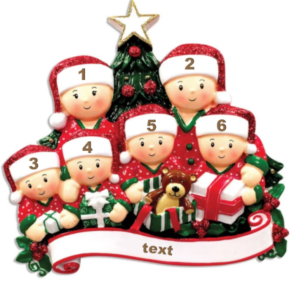 Décoration Sapin Noël Poupée 6 Prénoms Personnalisés et texte