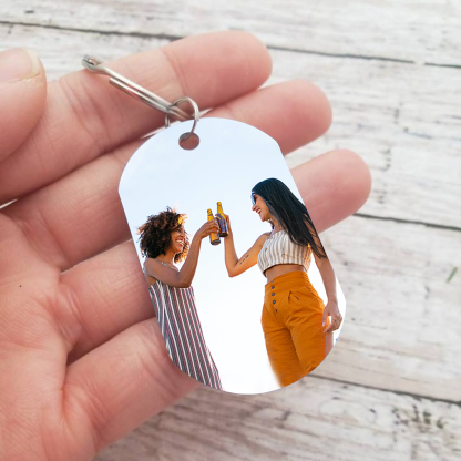 À Ma Meilleure Amie - Porte-Clés Photo et Texte Personnalisés