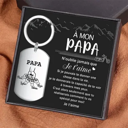 À ma Maman - Porte-Clés 4 Prénoms Personnalisé Avec Breloques 4 Enfants