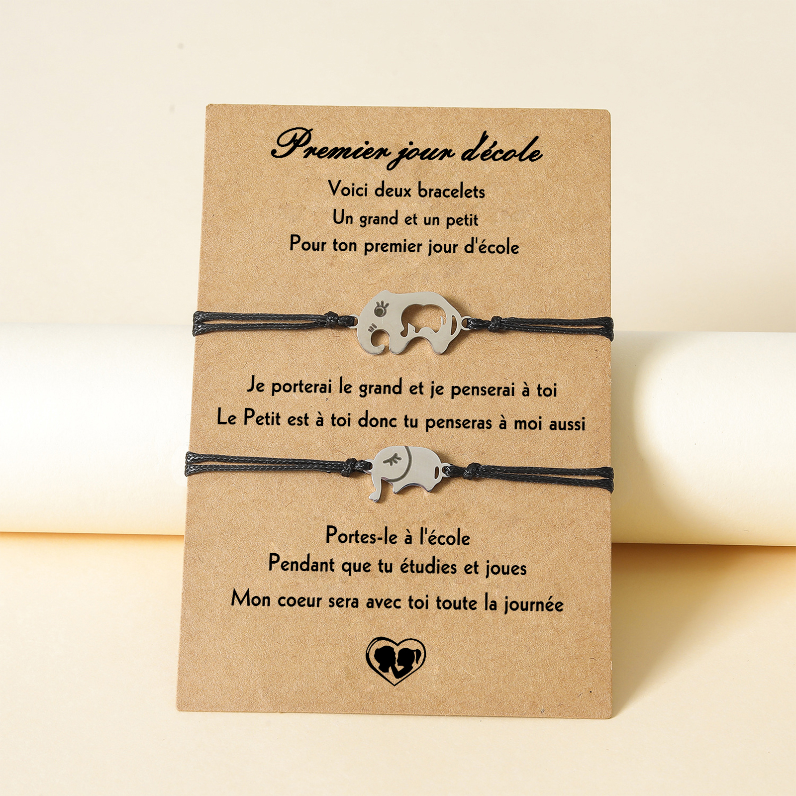 2 Bracelets Ange Gardien Pour La Rentrée Scolaire - Remplissage De Sac D' école - Cadeau De Rentrée Des Classes - Cadeau De Rentrée Des Classes - Cadeau 2024, [adjustable], Acier Inoxydable