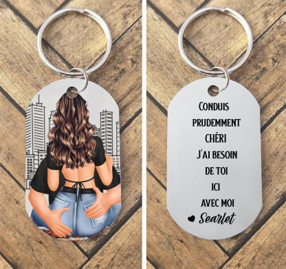 Porte-Clés 1 Prénom Personnalisé Pour Couple-Jessemade FR