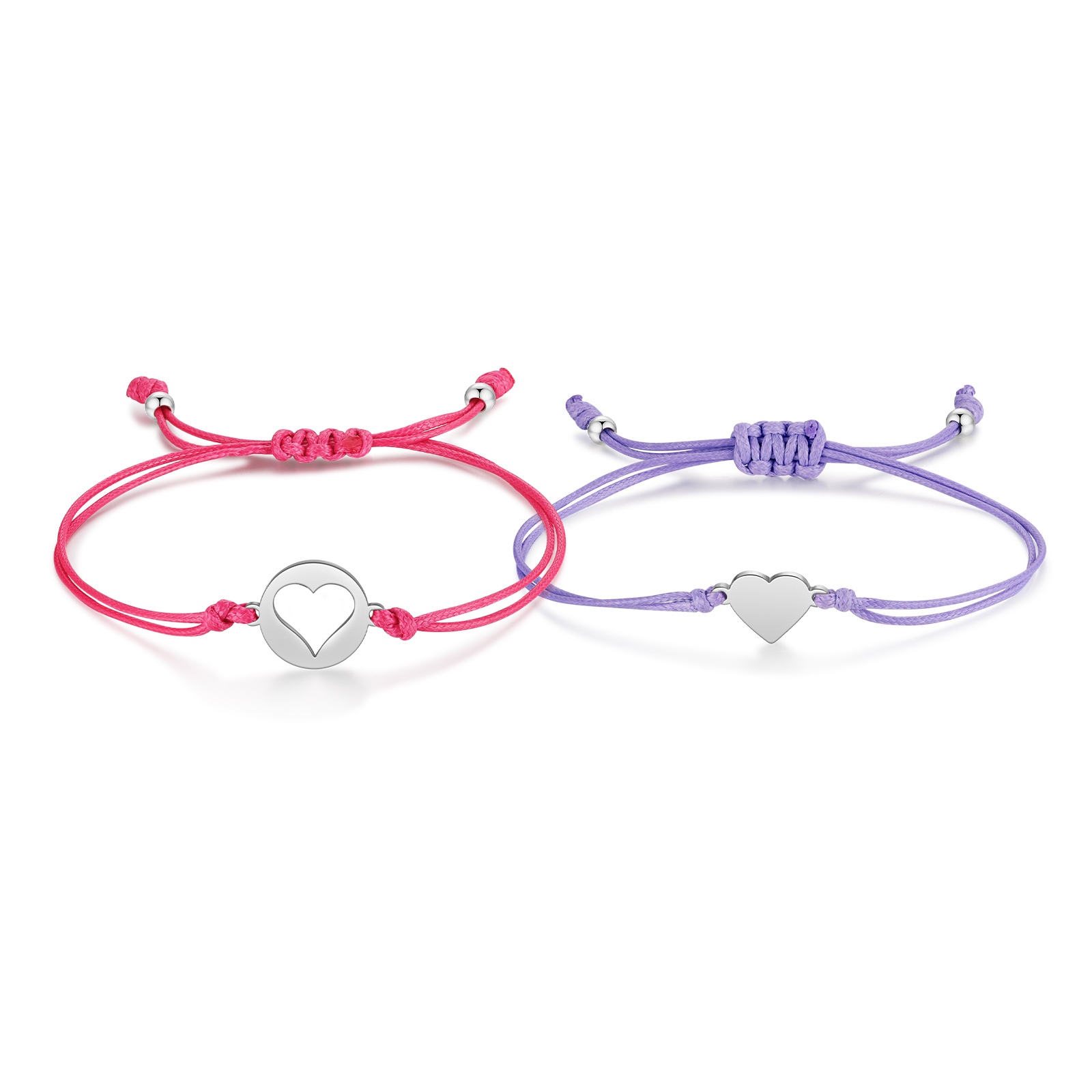 2PCS Ensemble de Bracelets Cœur - Cadeau Rentrée Scolaire Premier jour d’école