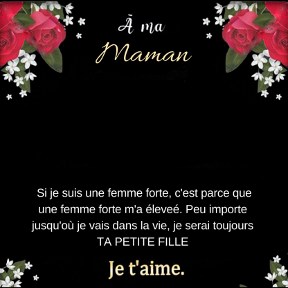 À Ma Maman-Collier coeur 1 Prénoms Personnalisés avec pierre de naissance