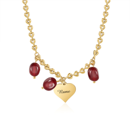 Collier Cœur 1 Prénom Personnalisé pour Femme