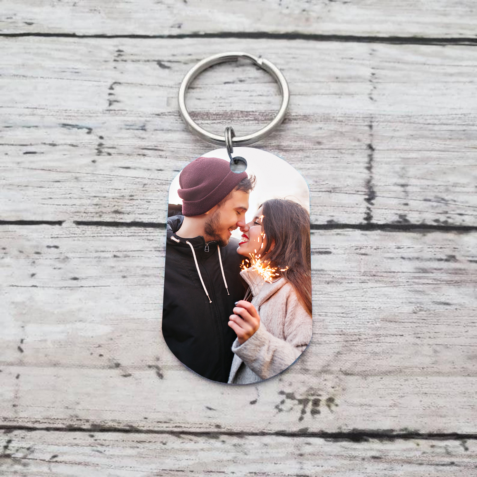 À mon Homme - Porte-Clés 1 Photo Personnalisée Mon Cœur est  là οù tu es Cadeau Noël